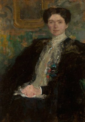 Portrait of Zofia Kirkor-Kiedron nee Grabska by Olga Boznanska Oil Painting