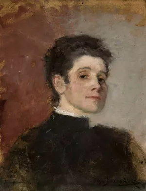 Self-portrait by Olga Boznanska Oil Painting