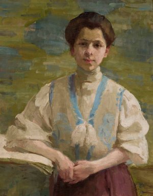 Self-portrait by Olga Boznanska Oil Painting