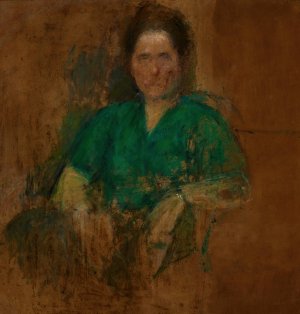 Sketch of a Female Figure by Olga Boznanska Oil Painting