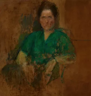 Sketch of a Female Figure by Olga Boznanska Oil Painting