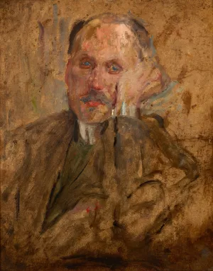 Sketch of a Male Figure by Olga Boznanska Oil Painting