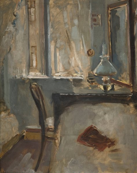 Study of the Interior of the Artist's Studio in Krakow  by Olga Boznanska - Hand-Painted Oil Painting Reproduction