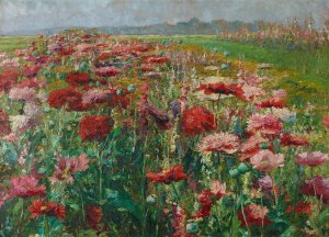 Bluhender Mohn by Olga Wisinger-Florian Oil Painting