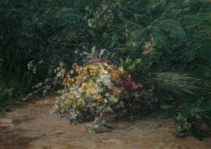 Feldblumenstraus by Olga Wisinger-Florian Oil Painting