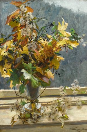 Herbstlaub by Olga Wisinger-Florian Oil Painting