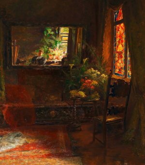 Mein Atelier Oil painting by Olga Wisinger-Florian