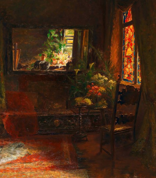 Mein Atelier  by Olga Wisinger-Florian - Hand-Painted Oil Painting Reproduction