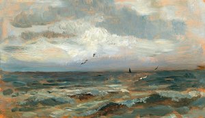 On the North Sea by Olga Wisinger-Florian Oil Painting