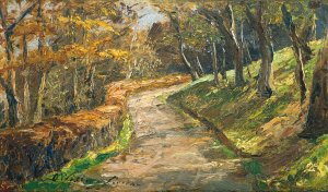 Pathway In Early Spring by Olga Wisinger-Florian Oil Painting