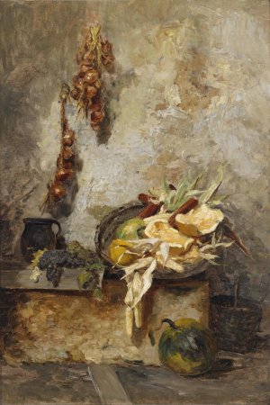 Stillleben mit Feldfruchten by Olga Wisinger-Florian Oil Painting