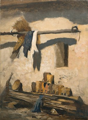 Wall of a house by Olga Wisinger-Florian Oil Painting