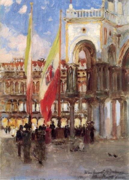 Main Product Photo of Piazza San Marco, Venice Painting by Oliver Dennett Grover