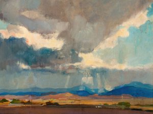 Storm over a Western Landscape by Oliver Dennett Grover Oil Painting