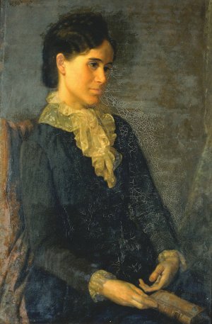 Hester Marian Wait Lay, Portrait of the Artist's Wife Oil painting by Oliver Ingraham Lay