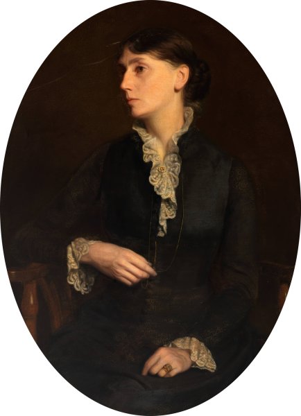 Portrait of Fidelia Bridges by Oliver Ingraham Lay - Hand-Painted Oil Painting Reproduction