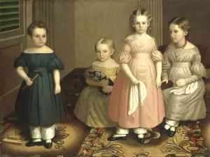 The Alling Children by Oliver Tarbell Eddy Oil Painting
