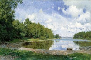 Lake View at Engelsberg, Vastmanland by Olof Arborelius Oil Painting