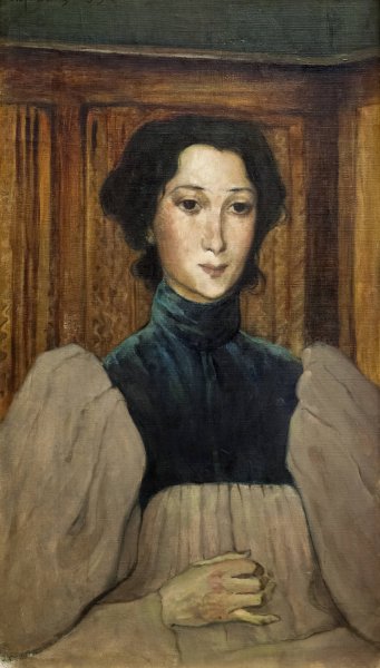 Main Product Photo of Portrait of Mrs. Jeanne Eriksson nee Tramcourt  Painting by Olof Sager-Nelson
