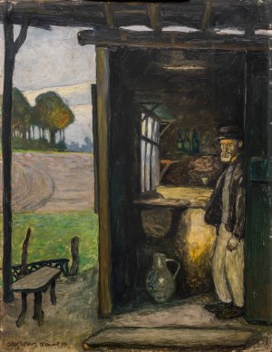 Tavarn in Clamart by Olof Sager-Nelson Oil Painting