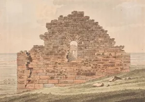 Kirkeruin pa Gronland. Illustration til W.A. Graah. Undersogelsesrejse til ostkysten af Gronland 2 by Oluf Olufsen Bagge Oil Painting