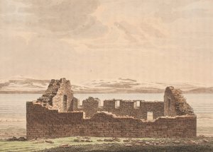 Kirkeruin pa Gronland. Illustration til W.A. Graah. Undersogelsesrejse til ostkysten af Gronland 3 by Oluf Olufsen Bagge Oil Painting