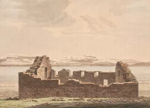 Kirkeruin pa Gronland. Illustration til W.A. Graah. Undersogelsesrejse til ostkysten af Gronland 3 by Oluf Olufsen Bagge Oil Painting