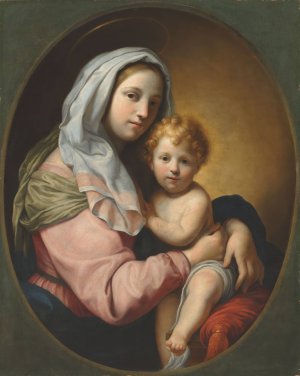 Virgin and Child by Onorio Marinari Oil Painting