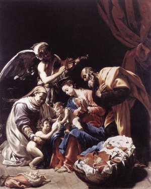 Holy Family with St Elizabeth, the Young St John the Baptist and an Angel