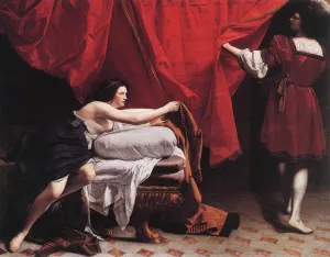 Joseph and Potiphar's Wife painting by Orazio Gentileschi