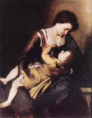 Madonna painting by Orazio Gentileschi
