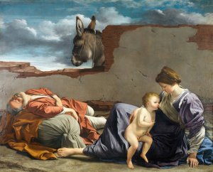 Rest On The Flight Into Egypt by Orazio Gentileschi Oil Painting