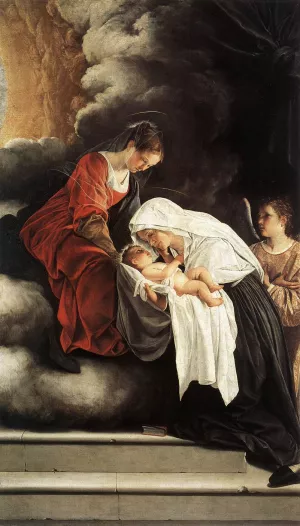 The Vision of St Francesca Romana by Orazio Gentileschi Oil Painting