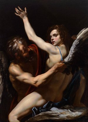 Daedalus and Icarus by Orazio Riminaldi Oil Painting