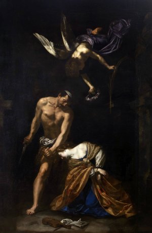 Martyrdom of St. Cecilia by Orazio Riminaldi Oil Painting
