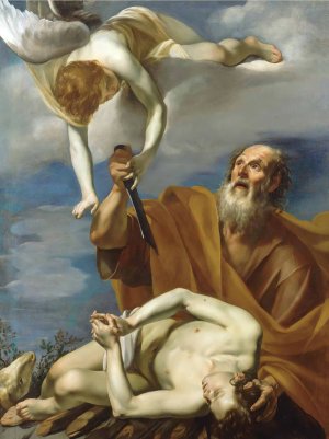 The Sacrifice of Isaac by Orazio Riminaldi Oil Painting