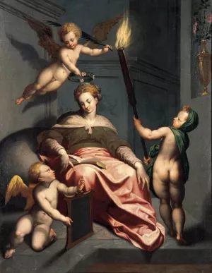 Allegory of Wisdom by Orazio Samacchini Oil Painting