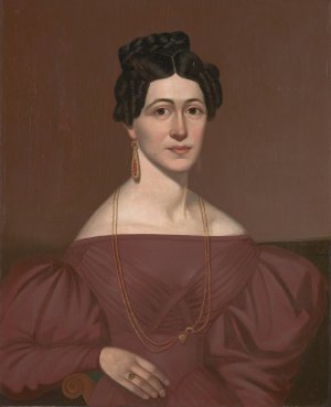 Portrait of Eliza C. Ayres by Orlando Hand Bears Oil Painting