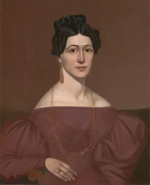 Portrait of Eliza C. Ayres by Orlando Hand Bears Oil Painting