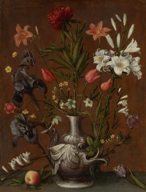 Flowers in a Grotesque Vase by Orsola Maddalena Caccia Oil Painting