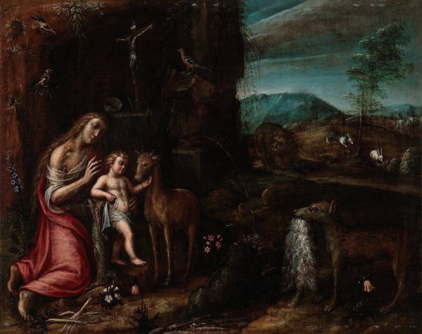 The Penitent Mary Magdalene by Orsola Maddalena Caccia - Hand-Painted Oil Painting Reproduction