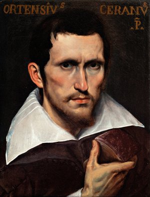Portrait of a press by Ortensio Crespi  Oil Painting