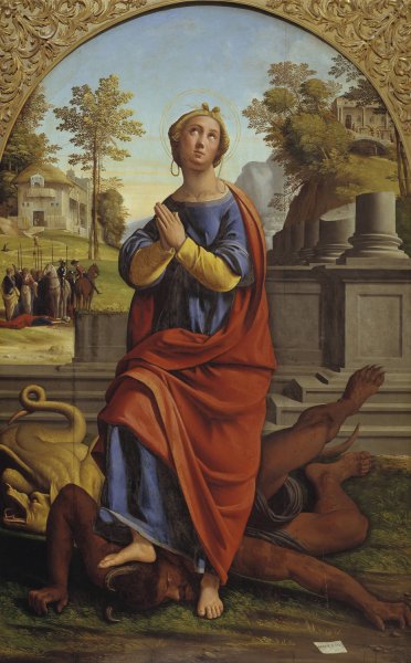 St Margaret  by Ortolano - Hand-Painted Oil Painting Reproduction