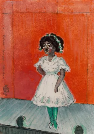 A Cuban Singer-Hoboken by Oscar Bluemner Oil Painting