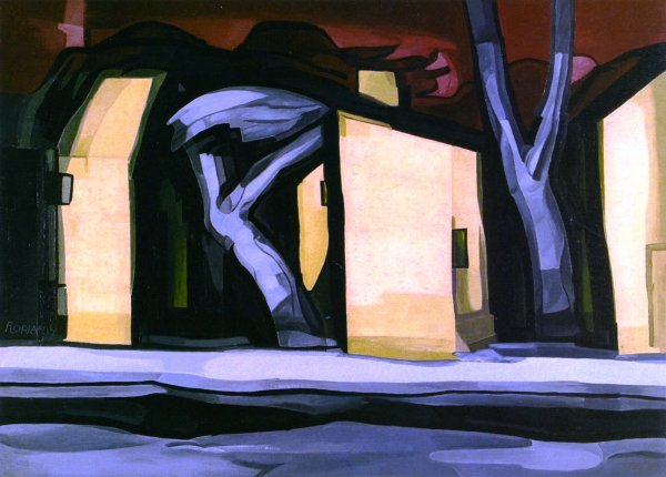 Main Product Photo of A Situation in Yellow Painting by Oscar Bluemner