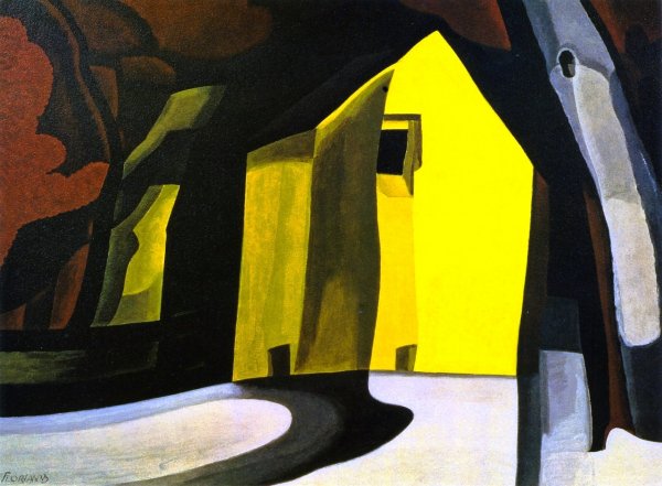 Black by Gold by Oscar Bluemner - Hand-Painted Oil Painting Reproduction