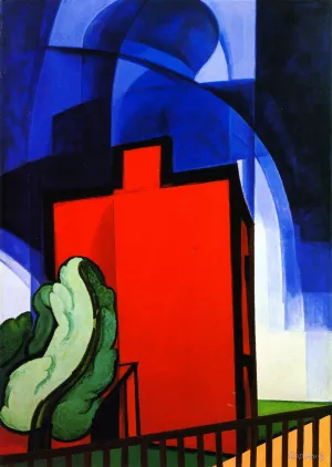Blue Above by Oscar Bluemner - Oil Painting Reproduction