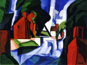 Blue Day by Oscar Bluemner - Oil Painting Reproduction