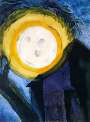 June Moon painting by Oscar Bluemner
