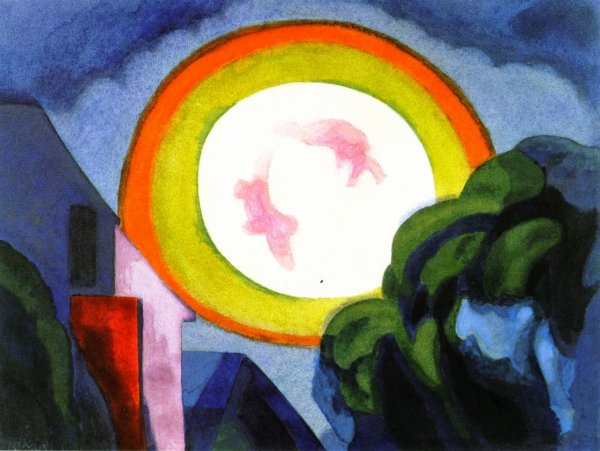 Main Product Photo of Midsummer Moon Painting by Oscar Bluemner